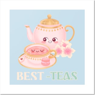 Tea Time Cute Kawaii Tea Lover Tea Party Posters and Art